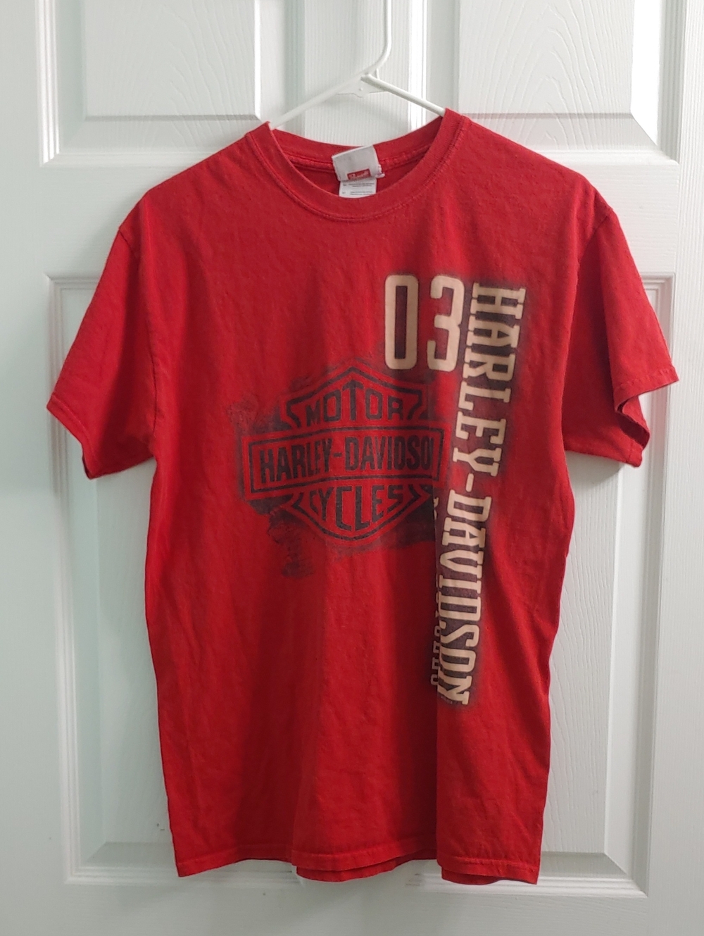 Harley Davidson T Shirt Paris France Red Unisex Biker Cotton Tee Size M